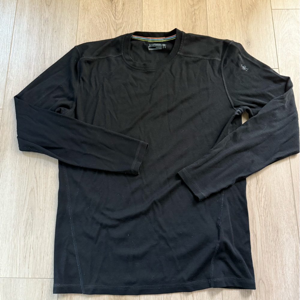 Smartwool Black Shirt with Colorful Trim- Mens